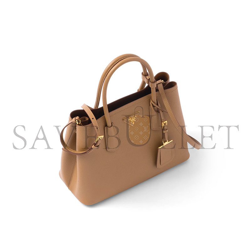Pra*a medium Pra*a double saffiano leather bag 1bg887 (33*25*14.5cm)